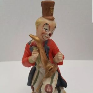 Vtg Clown w/ Saxaphone 9.5" Figurine Musician Band